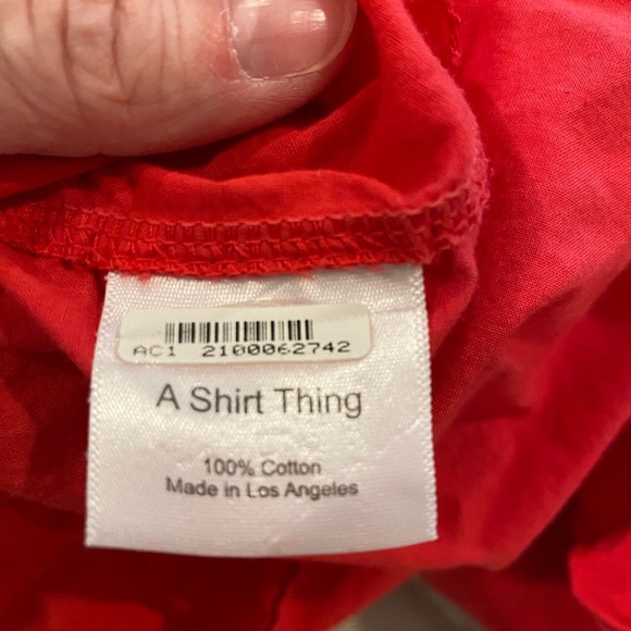 A SHIRT THING Liv Cabo In Poppy blouse top women’s size XS - Picture 2 of 6